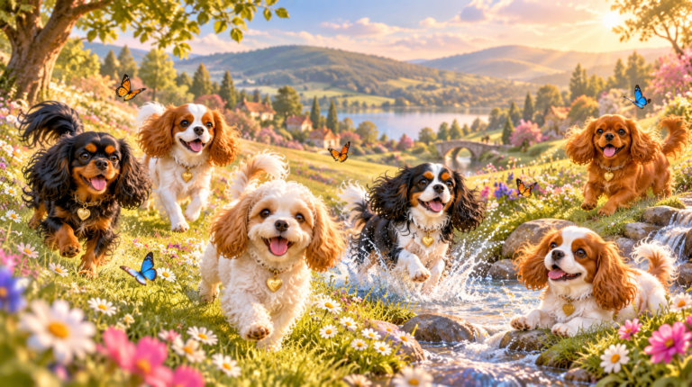 Cavalier Angel Hearts in Heartland Hills illustrating children's stories about joy and kindness