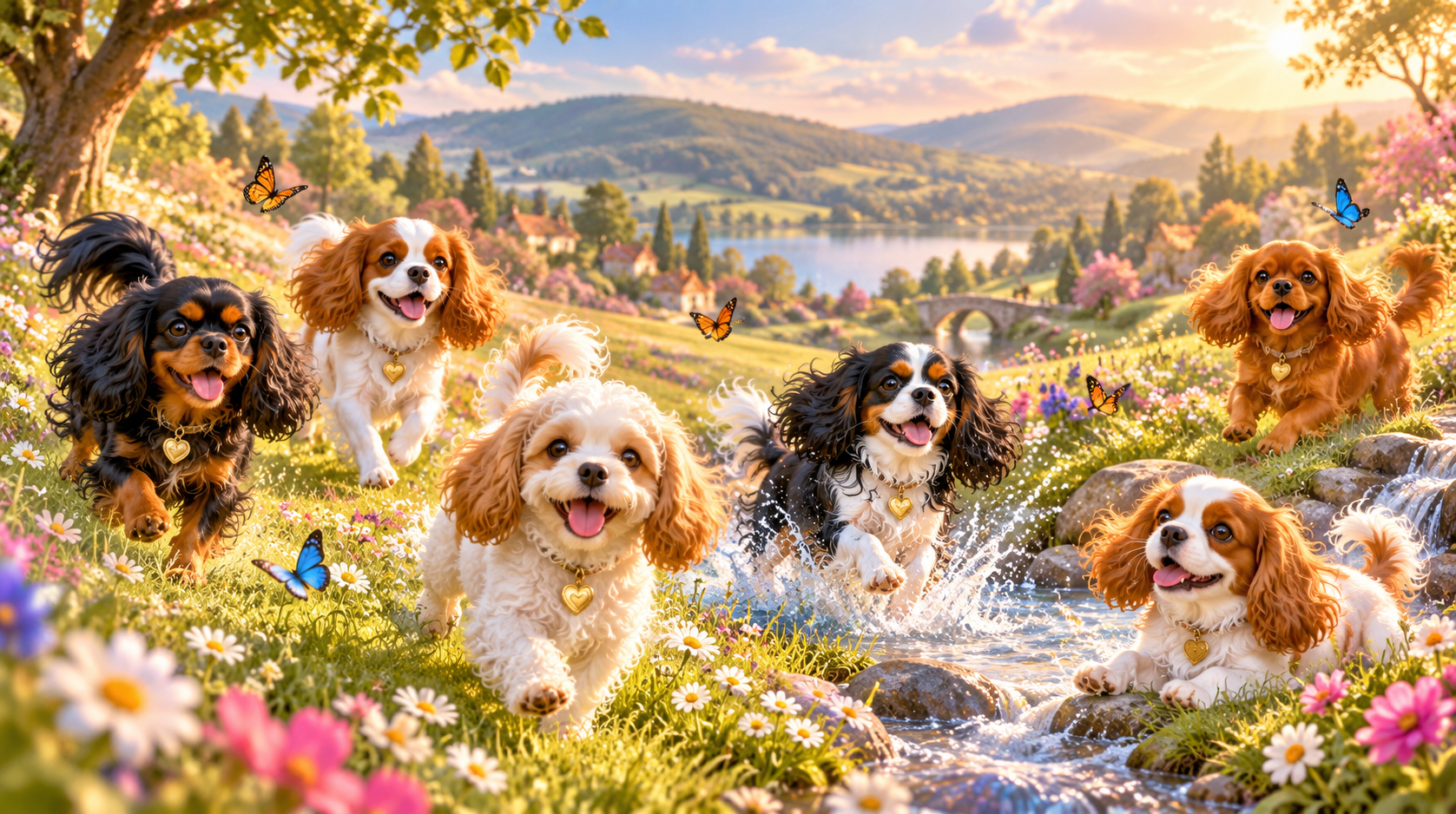 Cavalier Angel Hearts in Heartland Hills illustrating children's stories about joy and kindness